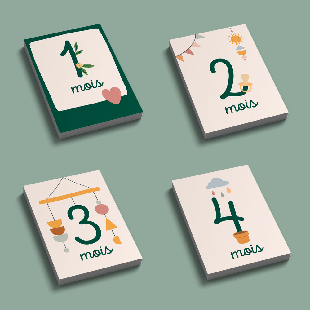 Cartes étapes de grossesse