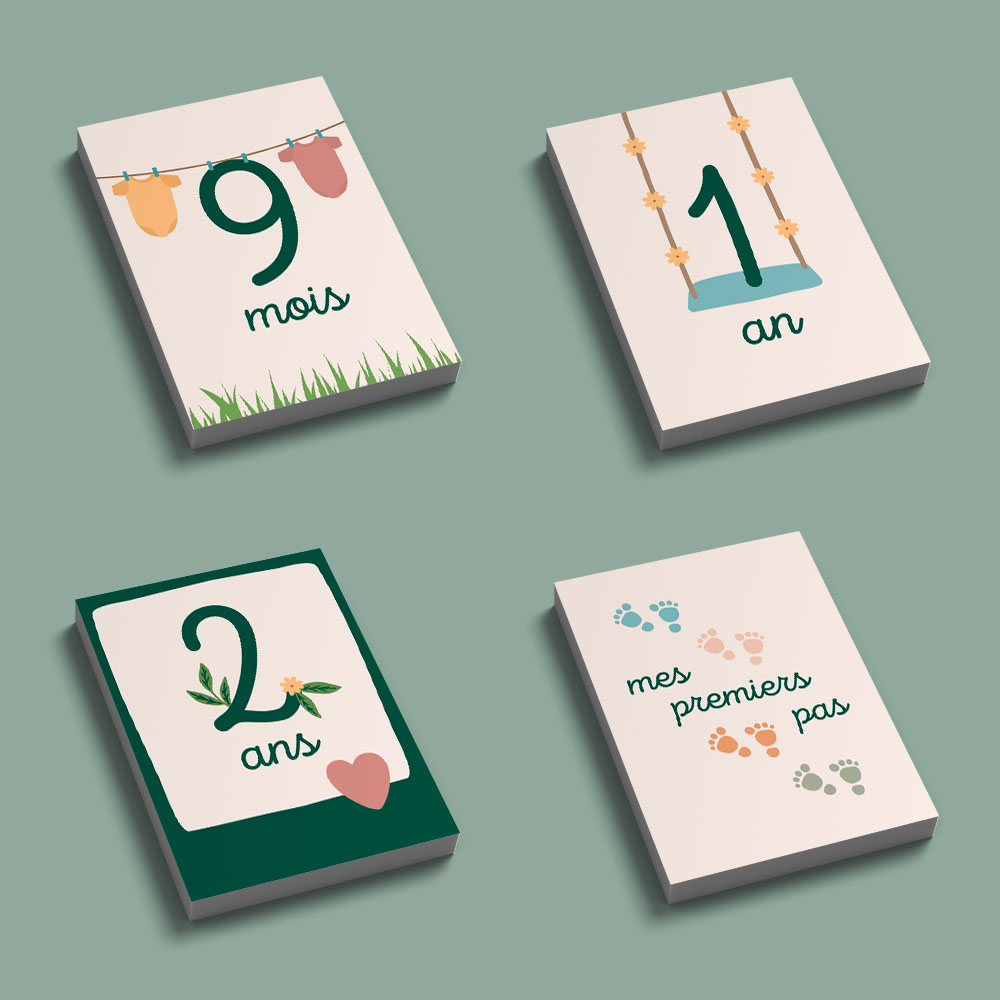 Cartes étapes de grossesse